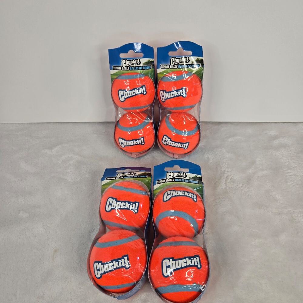 Chuckit! Tennis Ball Fetch Dog Toy – 8 Pack – Brand New